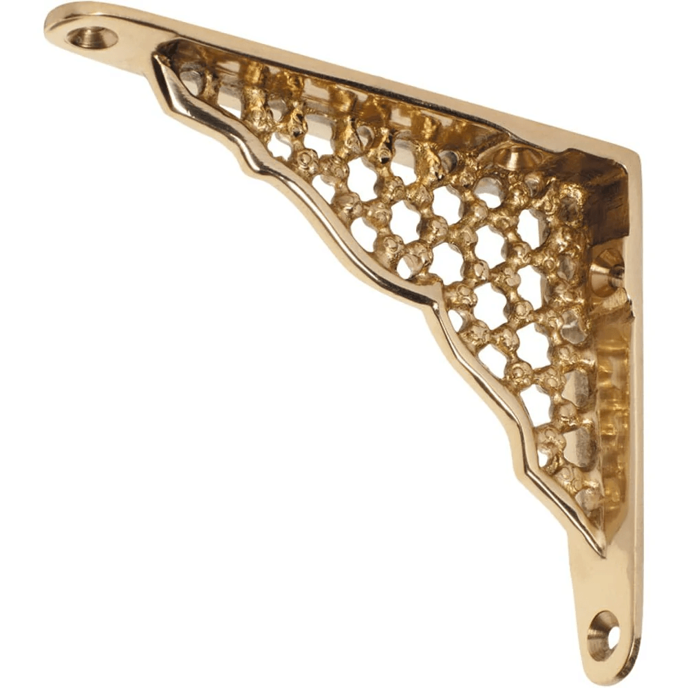 Honeycomb Shelf Bracket - Unlacquered Brass Polished - Stylentdecor