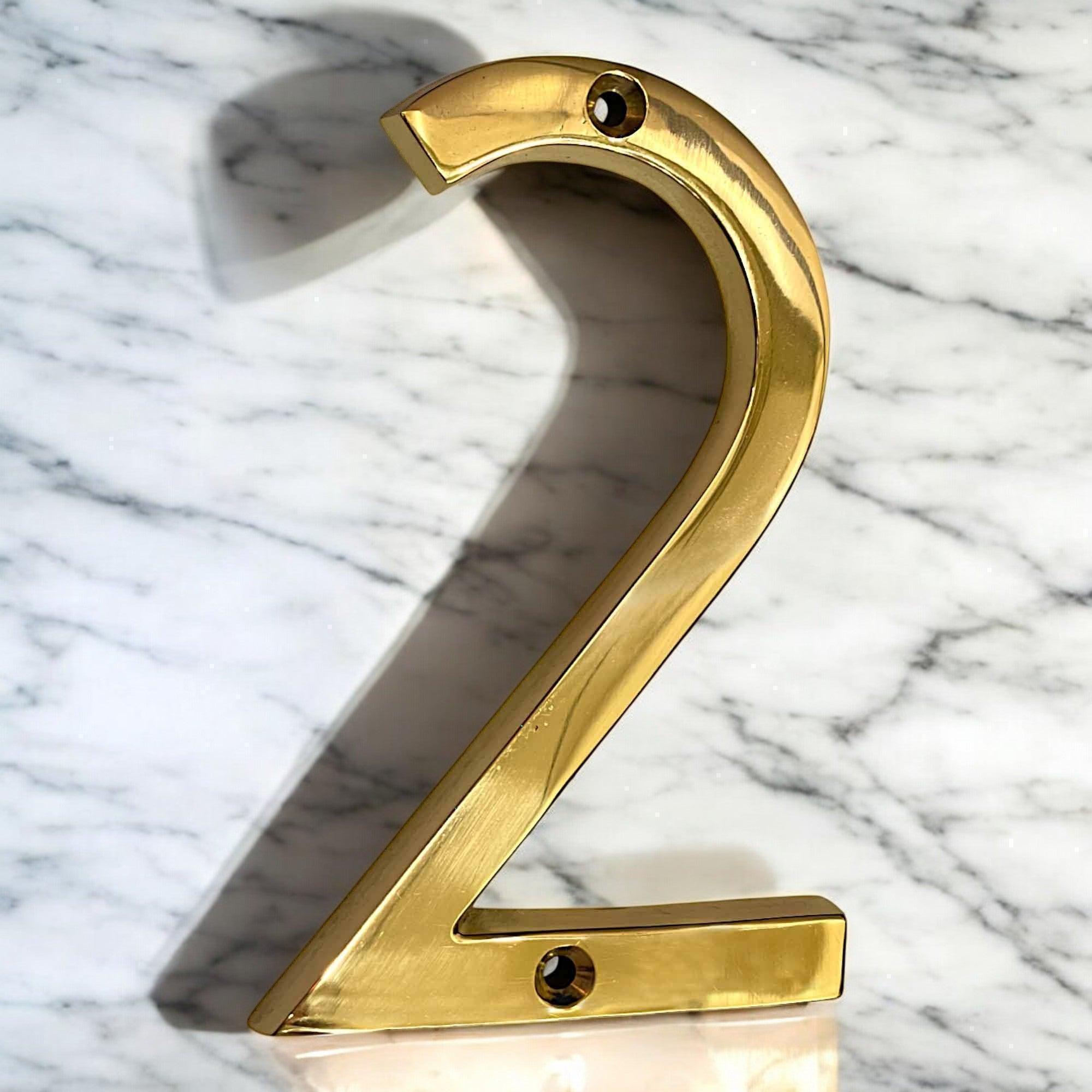 4" Brass House Numbers ( 0-9 ) - Stylentdecor