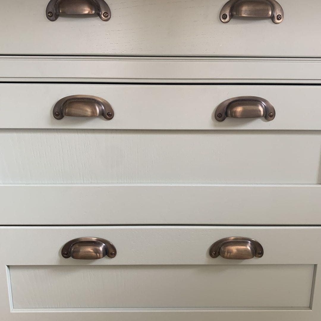 Victorian Bin Pulls - Antique Brass - Stylentdecor