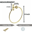 Brass Minimalist Towel Ring - Unlacquered Polished Brass - Stylentdecor