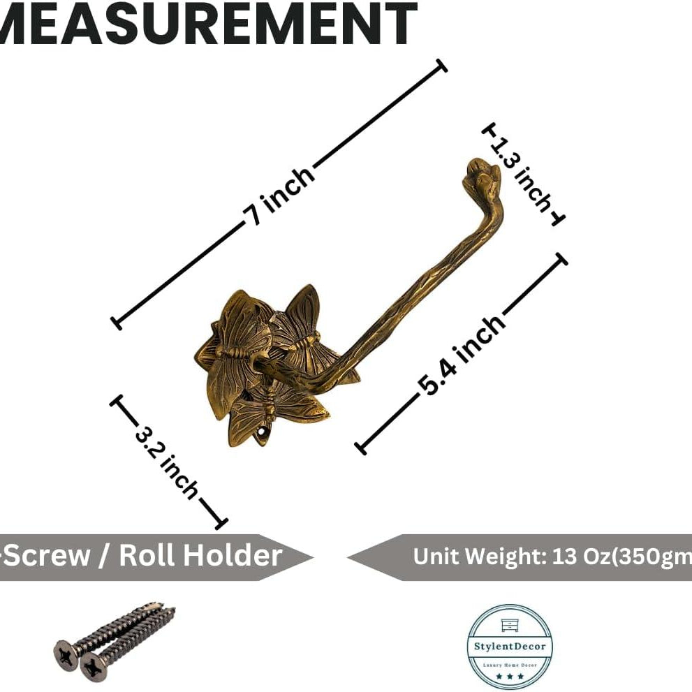 Brass Butterfly Roll Holder - Antique Brass - Stylentdecor