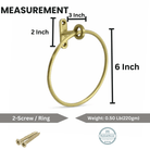 Brass Minimalist Towel Ring - Brushed/Satin - Stylentdecor
