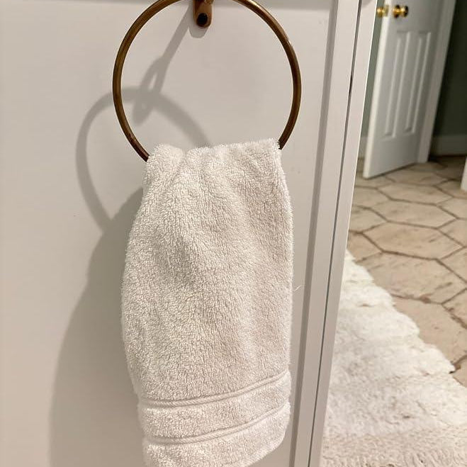Brass Minimalist Towel Ring - Antique By Hand - Stylentdecor