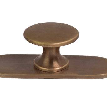 Antique Brass Drawer Knob with Round Backplate - Stylentdecor