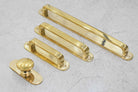 Round Drawer Pulls with Backplate - Unlacquered Polished Brass - Stylentdecor