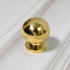 Brass Ball Knob - Unlacquered Polished Brass - Stylentdecor