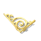 Swirl Shelf Bracket - Unlacquered Brass Polished - Stylentdecor