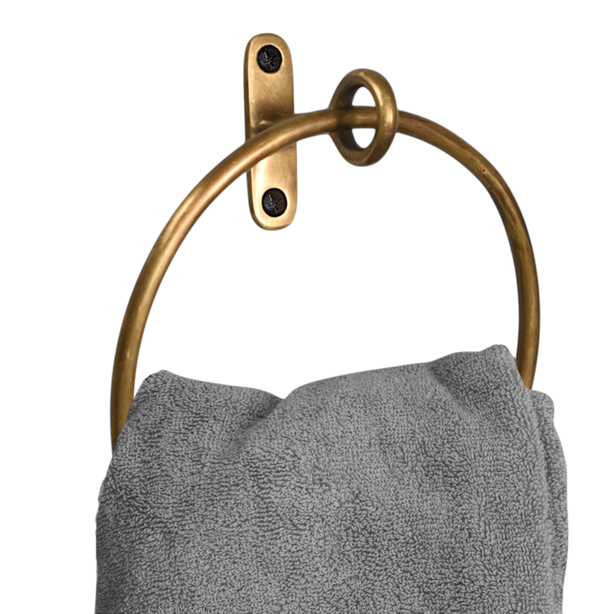 Brass Minimalist Towel Ring - Antique By Hand - Stylentdecor