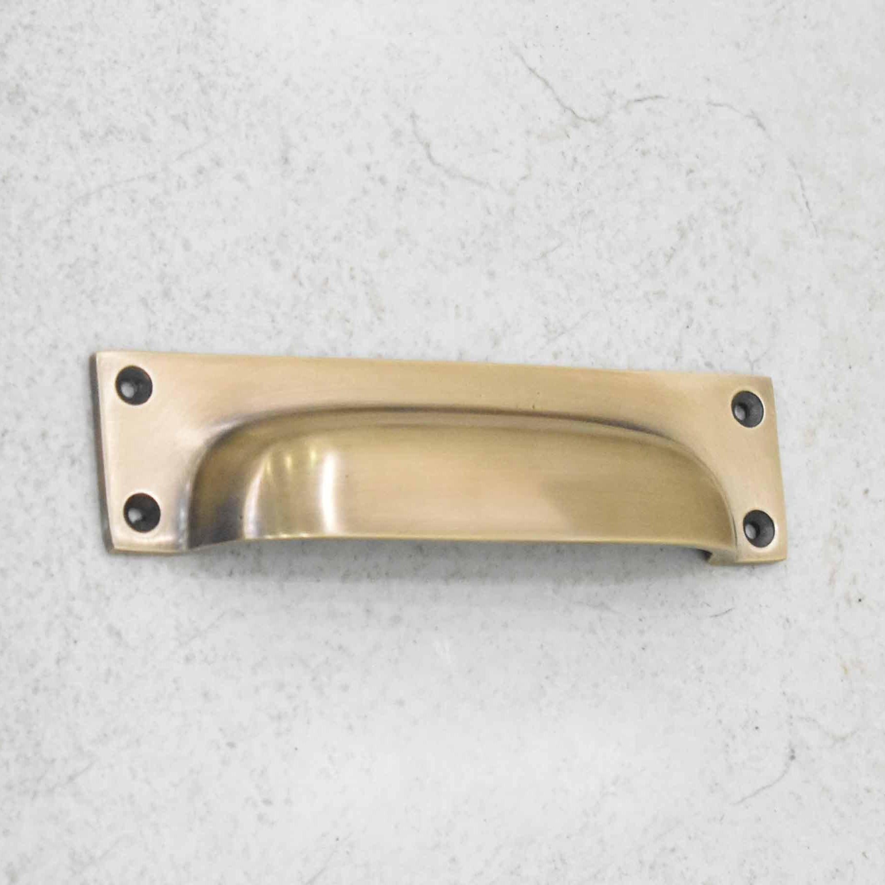 6" Rectangle Bin Pulls - Antique Brass - Stylentdecor