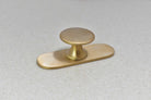 Brass Brushed Drawer Knob with Round Backplate - Stylentdecor