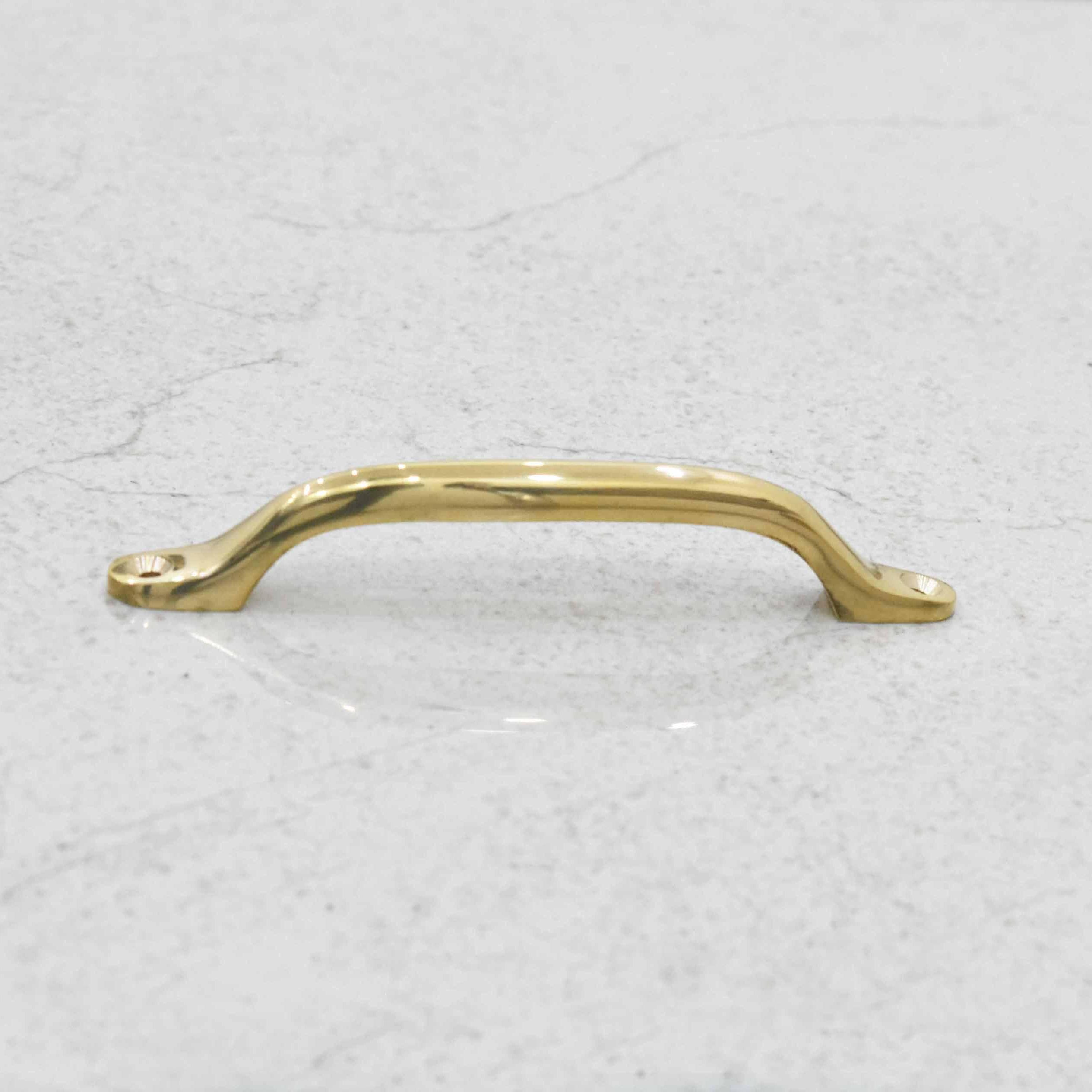 Small Bow Pull - Unlacquered Brass Polished - Stylentdecor