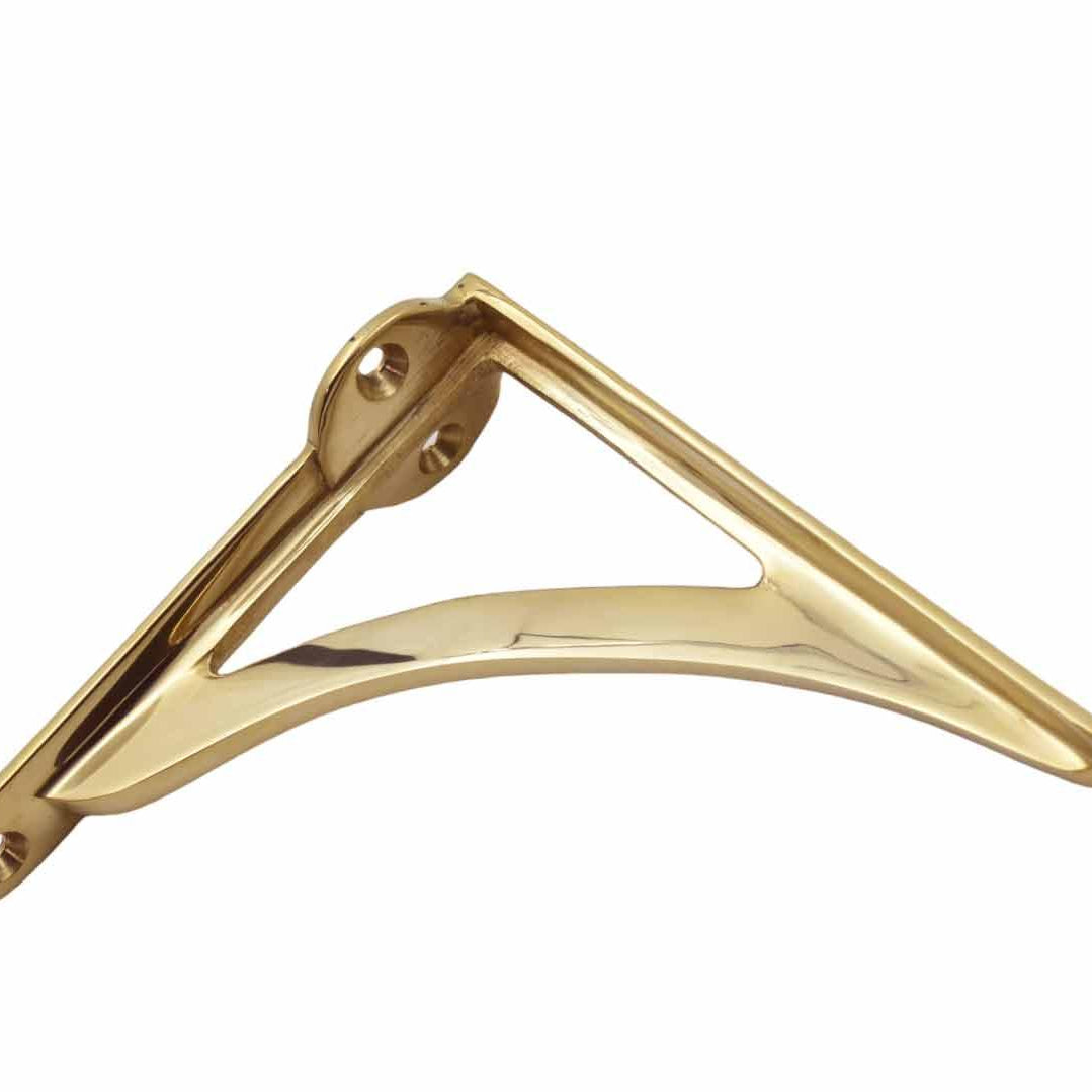 Arched Shelf Bracket - Unlacquered Polished Brass - Stylentdecor