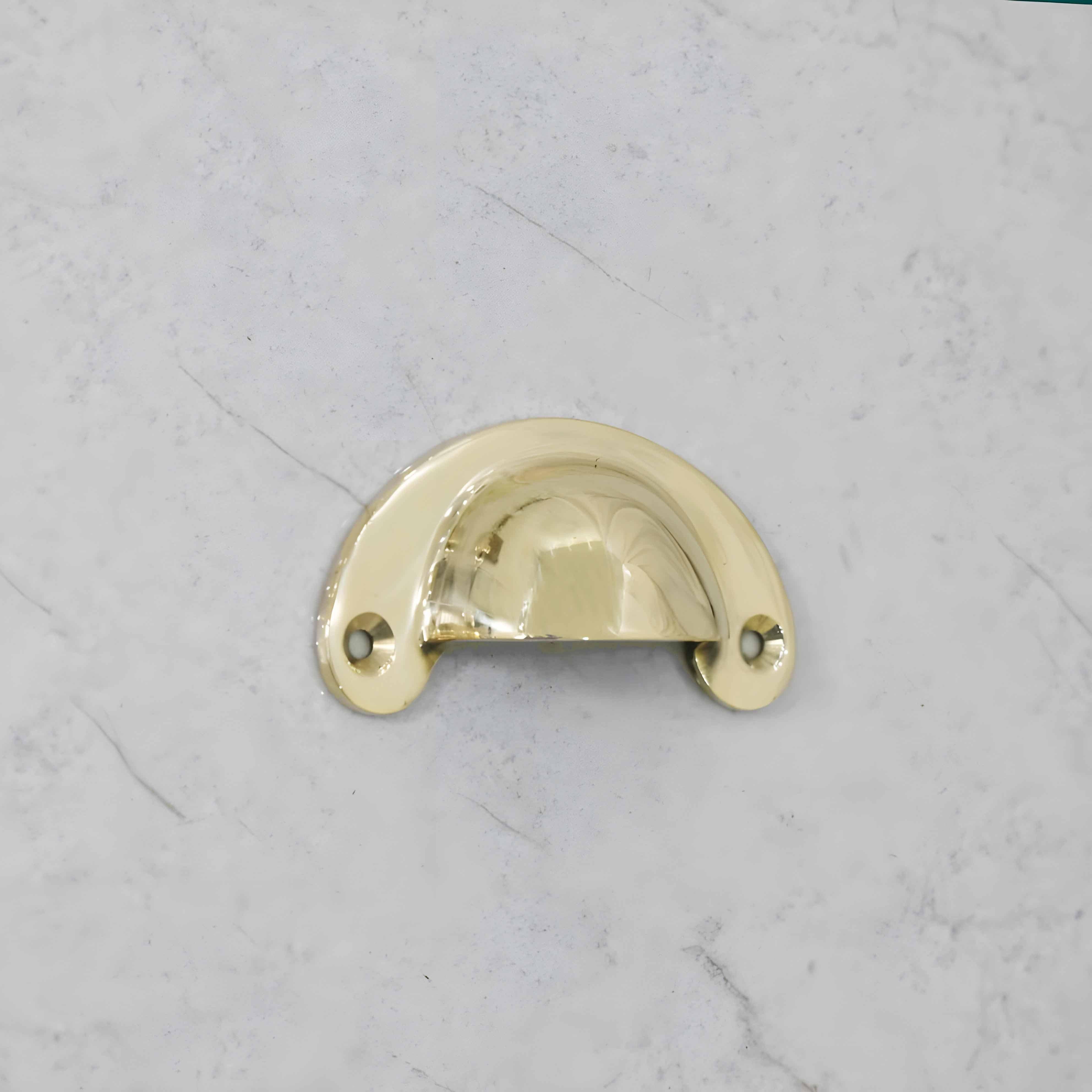 Victorian Bin Pulls - Unlacquered Polished Brass - Stylentdecor
