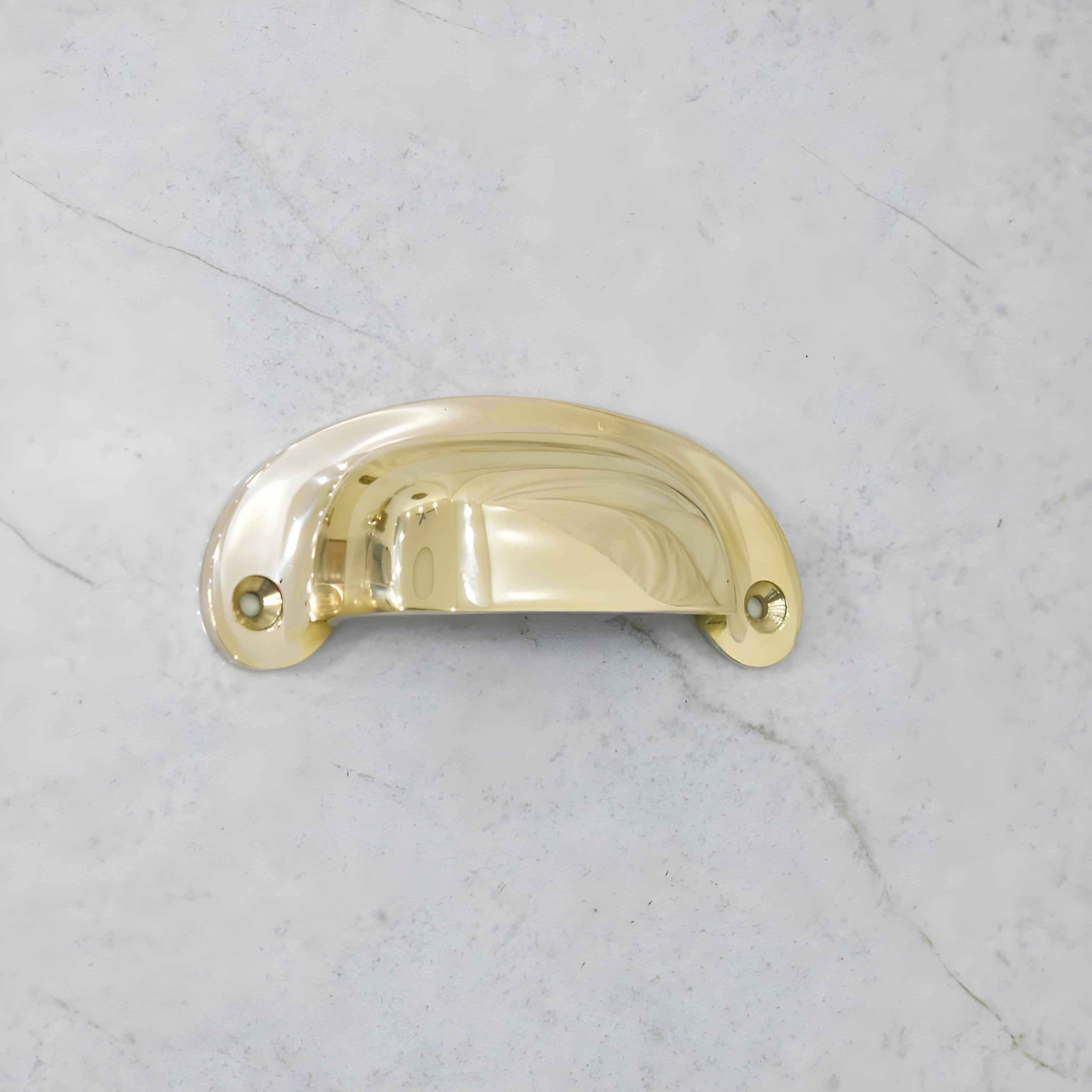 Victorian Bin Pulls - Unlacquered Polished Brass - Stylentdecor