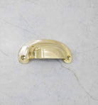 Victorian Bin Pulls - Unlacquered Polished Brass - Stylentdecor