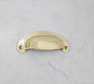 Victorian Bin Pulls - Unlacquered Polished Brass - Stylentdecor