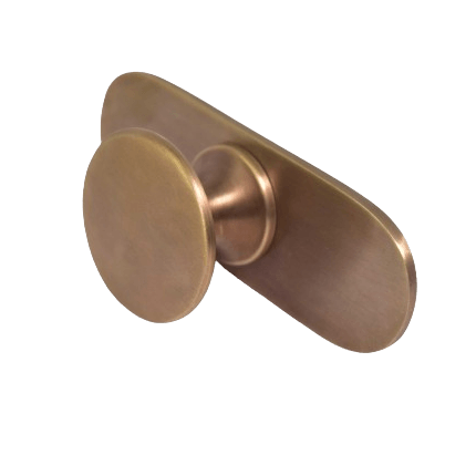 Antique Brass Drawer Knob with Round Backplate - Stylentdecor