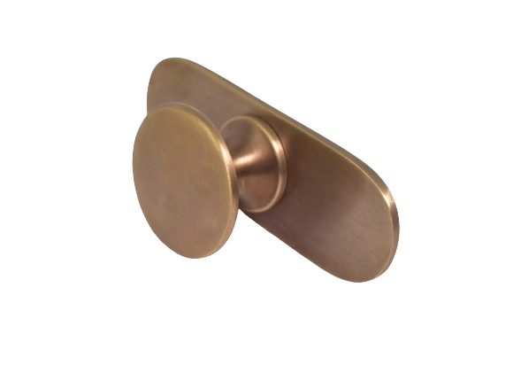 Antique Brass Drawer Knob with Round Backplate - Stylentdecor