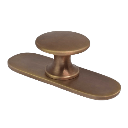 Antique Brass Drawer Knob with Round Backplate - Stylentdecor