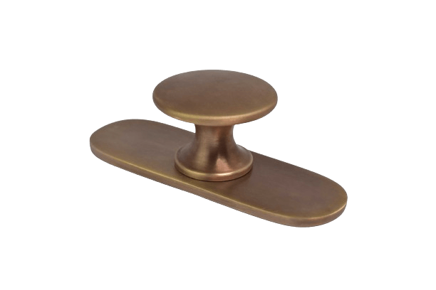 Antique Brass Drawer Knob with Round Backplate - Stylentdecor