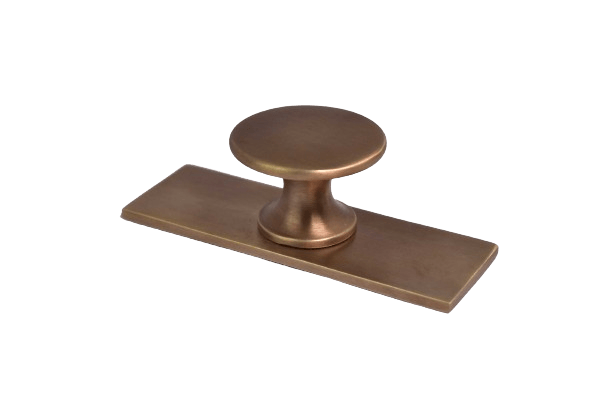 Antique Brass Drawer Knob with Rectangle Backplate - Stylentdecor
