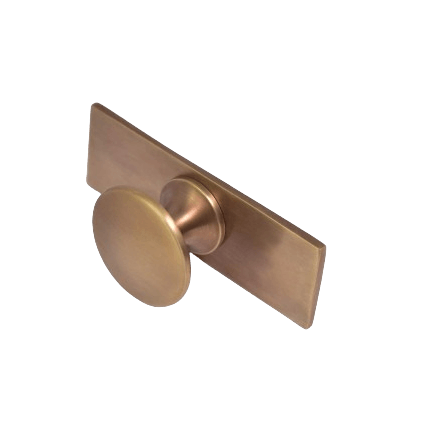 Antique Brass Drawer Knob with Rectangle Backplate - Stylentdecor