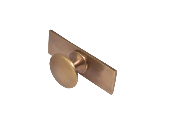 Antique Brass Drawer Knob with Rectangle Backplate - Stylentdecor