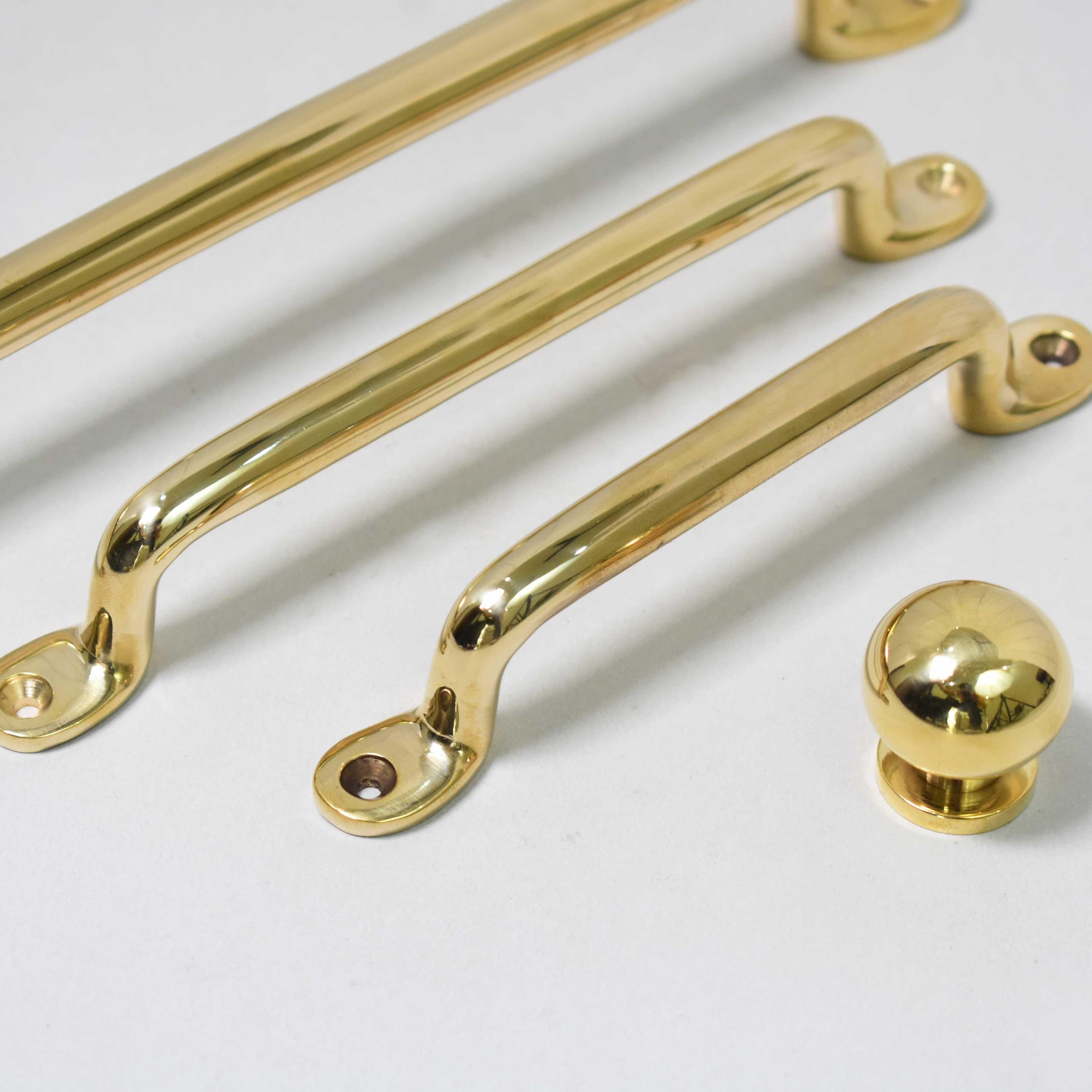 Serene Cabinet Pulls - Unlacquered Brass Polished - Stylentdecor