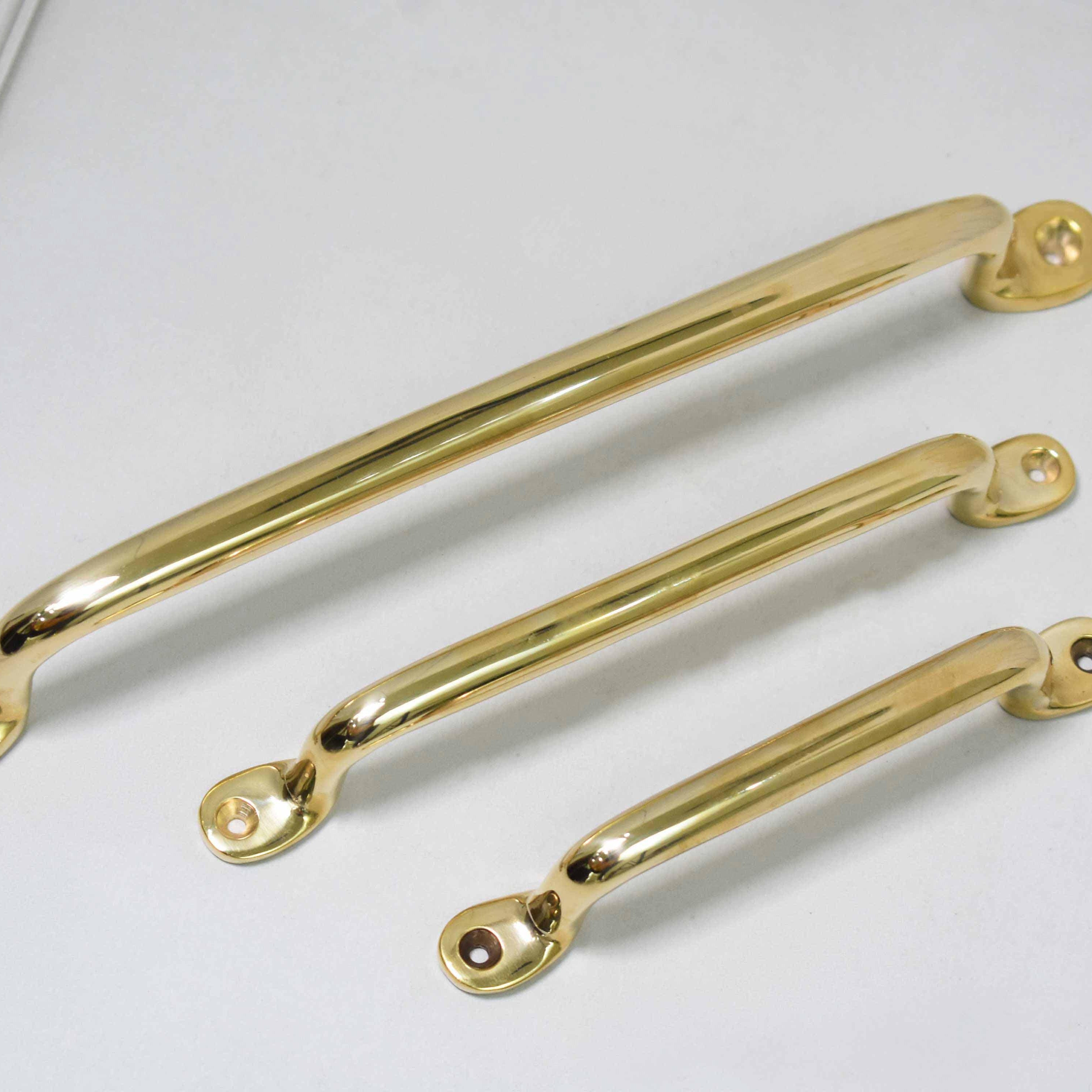 Serene Cabinet Pulls - Unlacquered Brass Polished - Stylentdecor