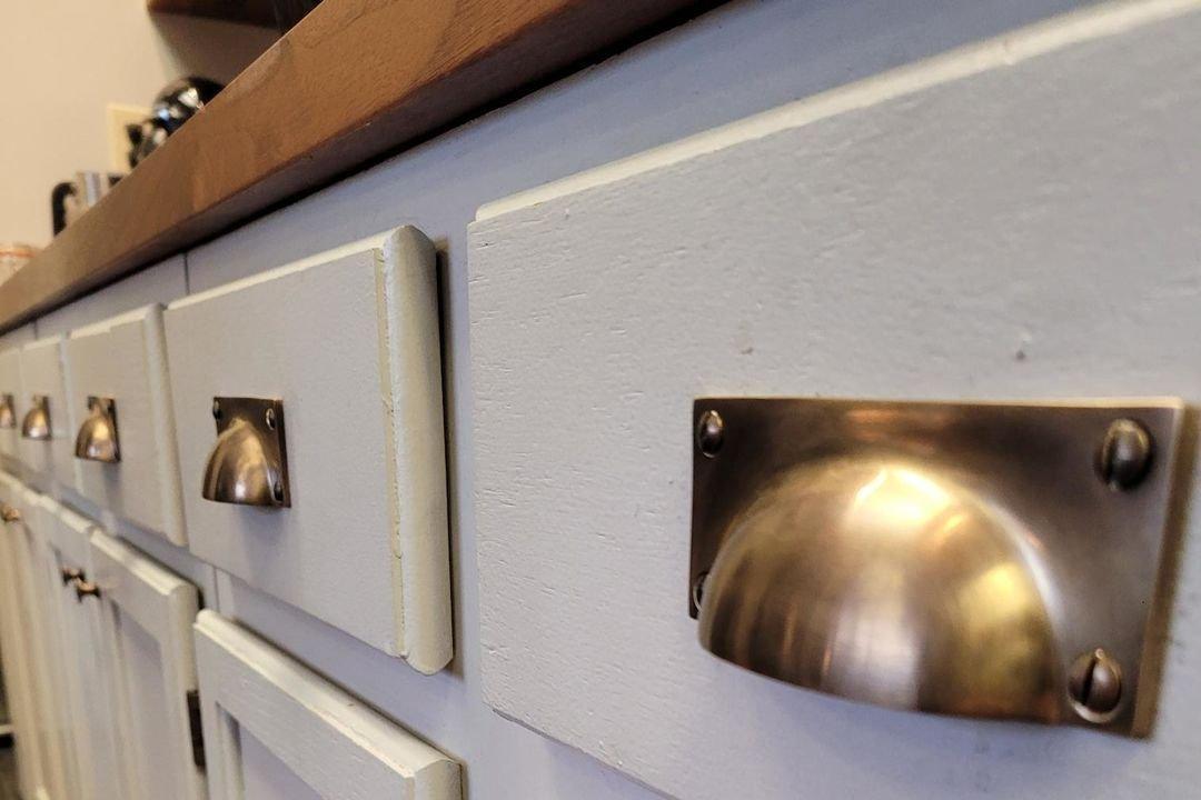 6" Rectangle Bin Pulls - Antique Brass - Stylentdecor