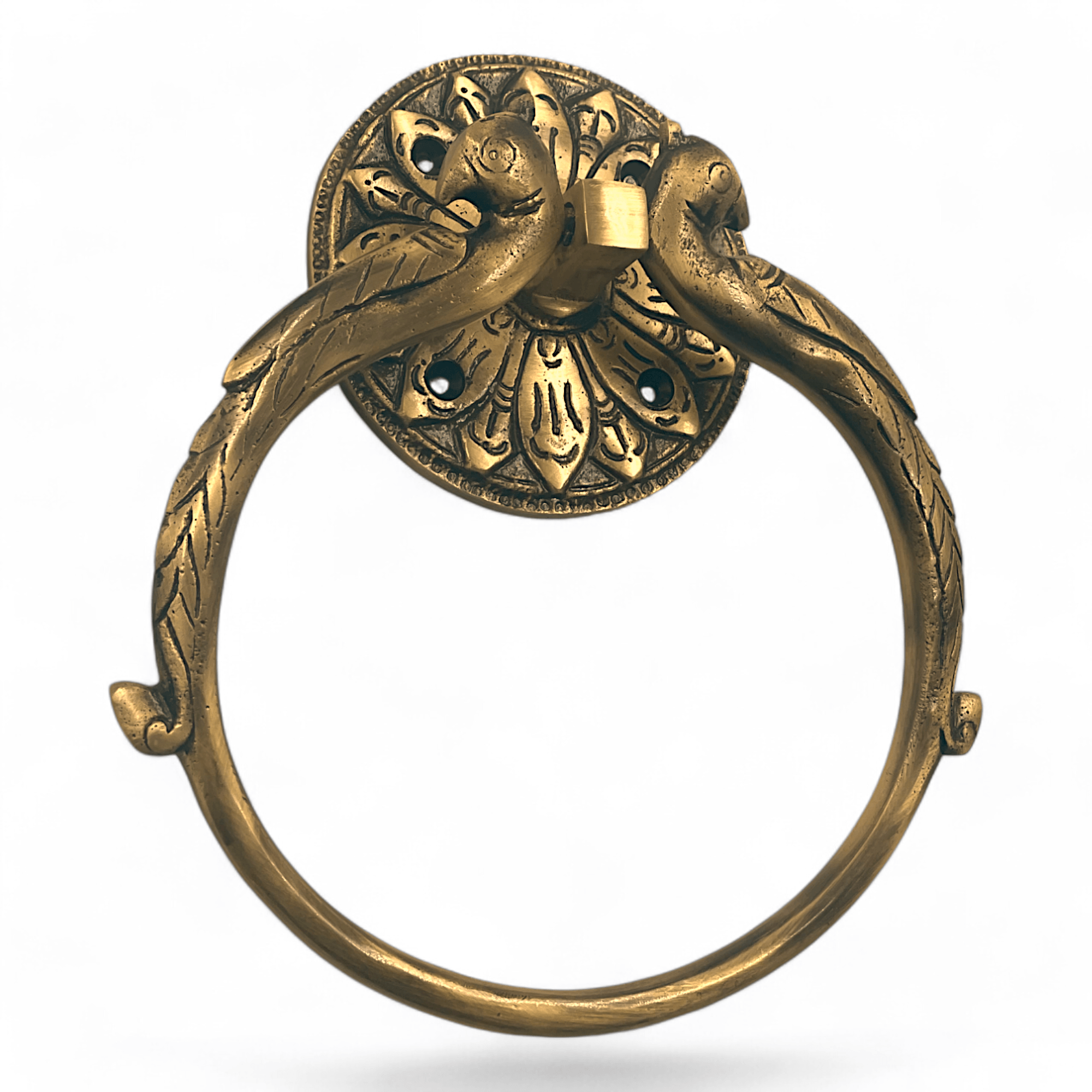 Peacock Towel Ring - Antique Brass - Stylentdecor
