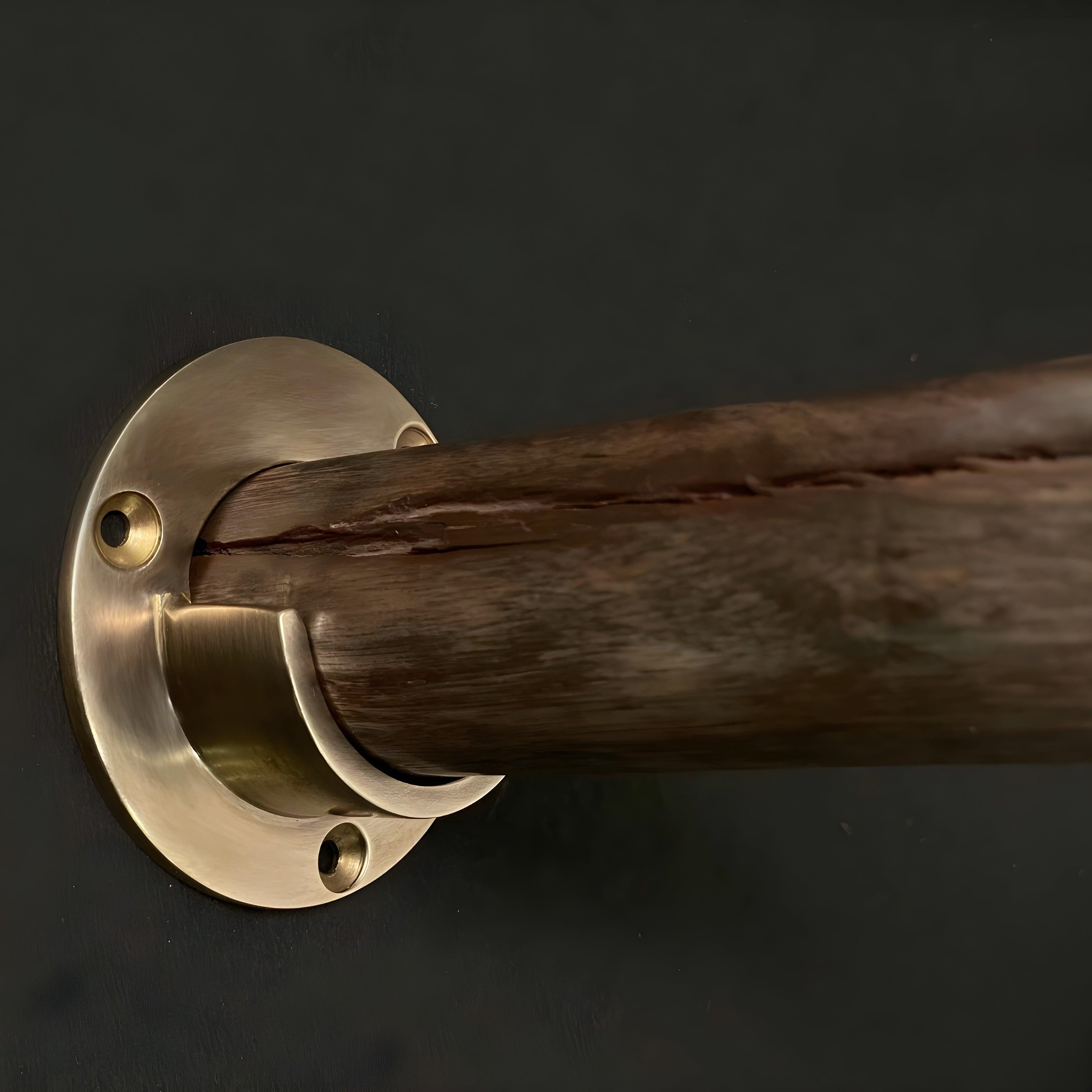 Closet Rod Bracket Set for 1-1/4"- Antique Brass - Stylentdecor