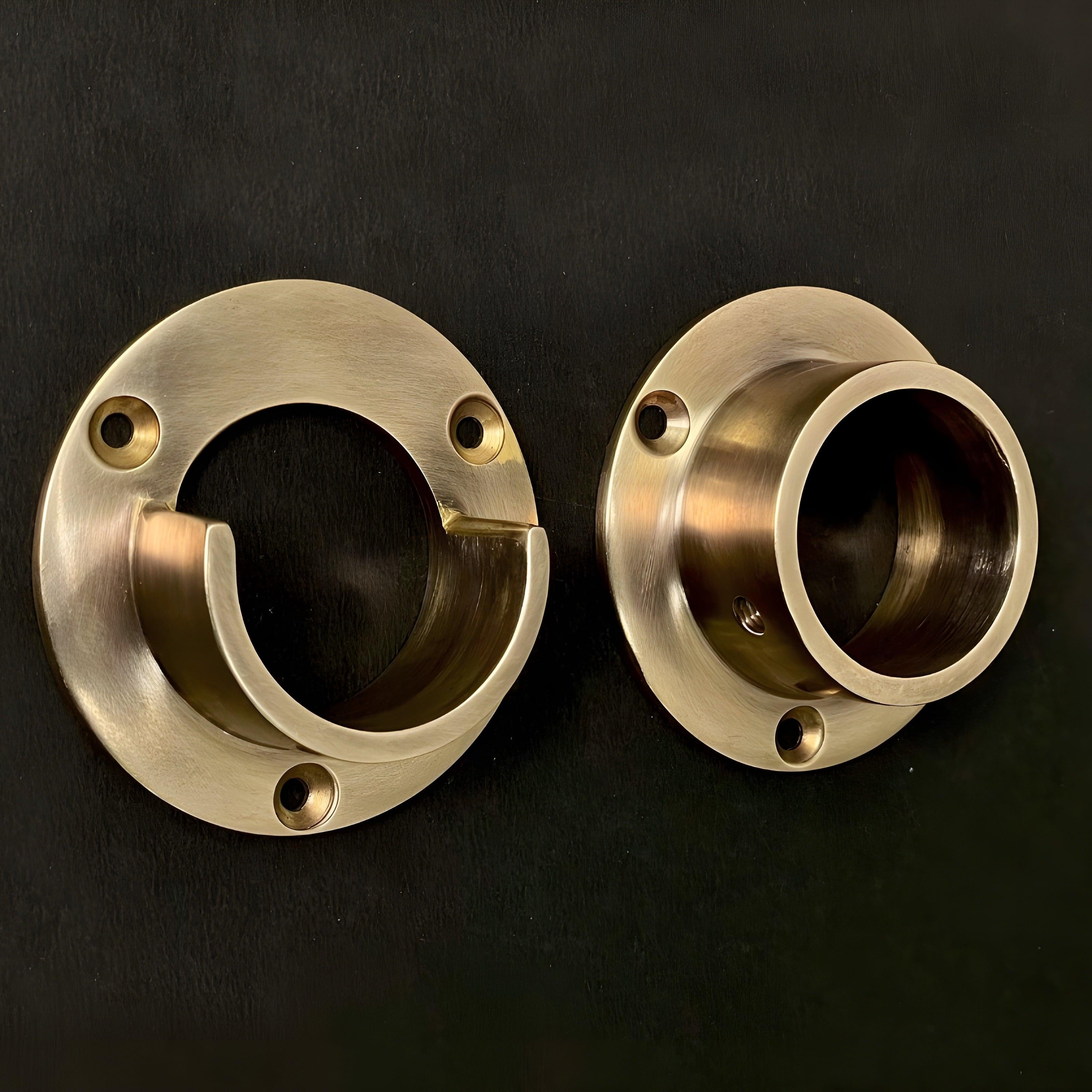 Closet Rod Bracket Set for 1-1/4"- Antique Brass - Stylentdecor