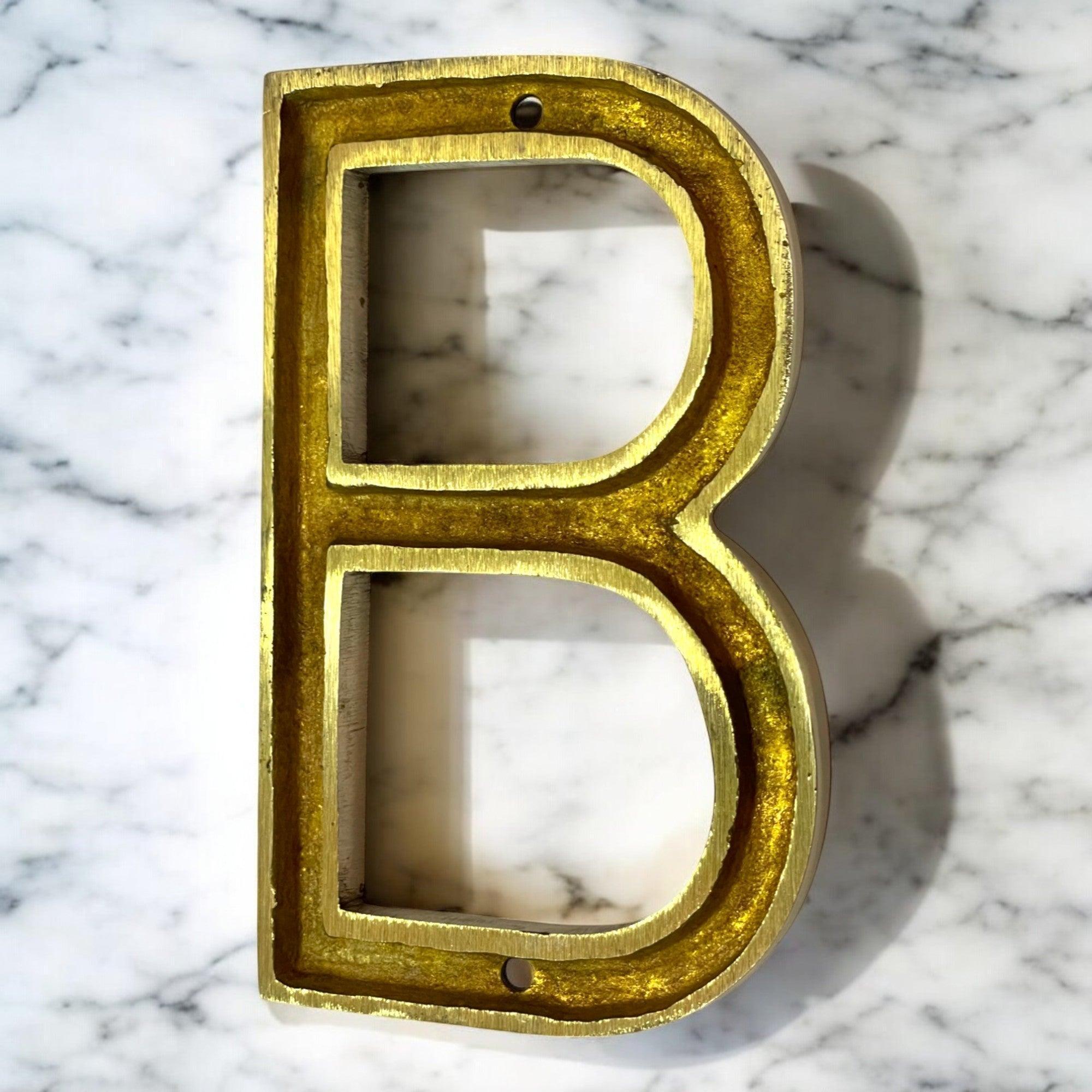 4" Brass House Letters (A-C) - Stylentdecor