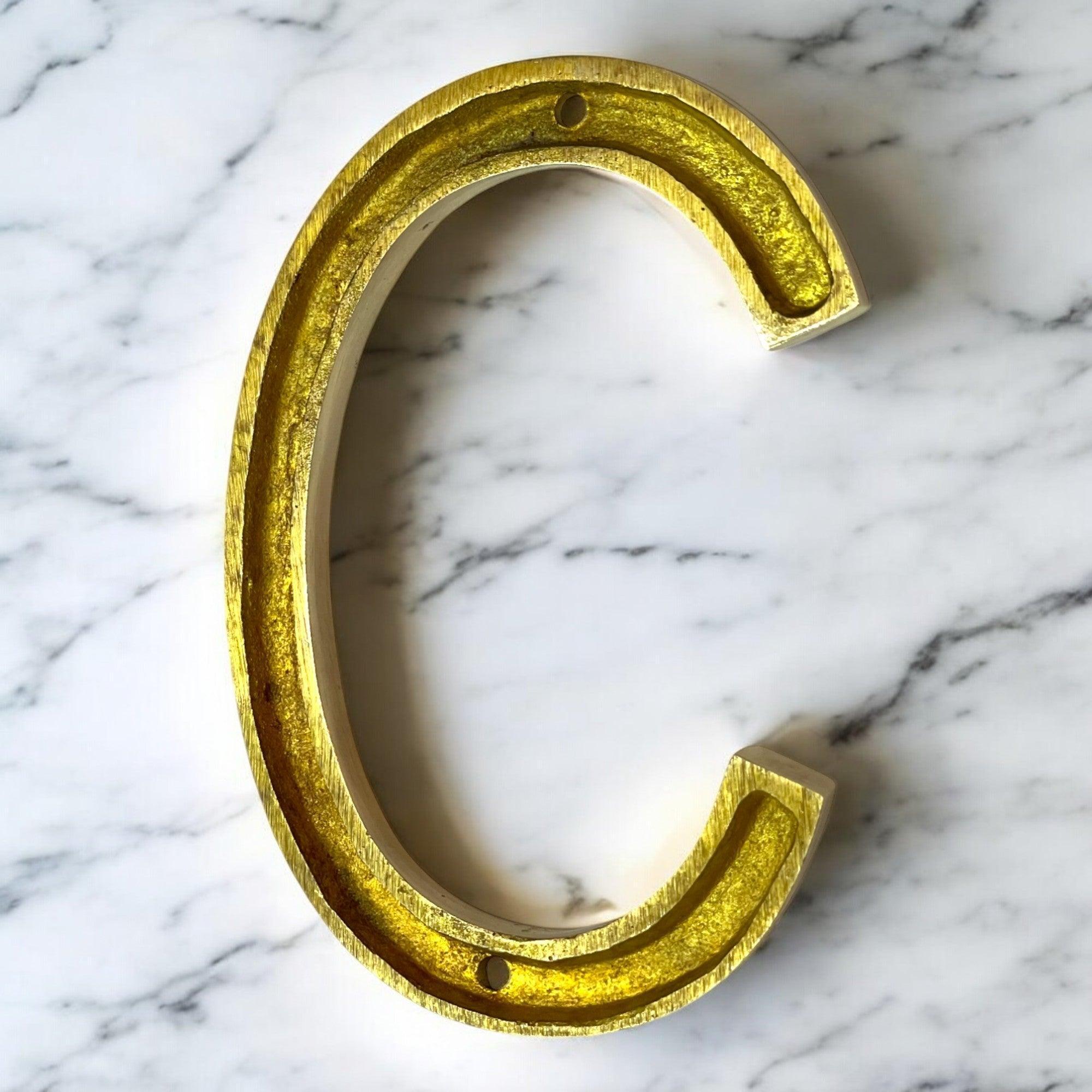 4" Brass House Letters (A-C) - Stylentdecor