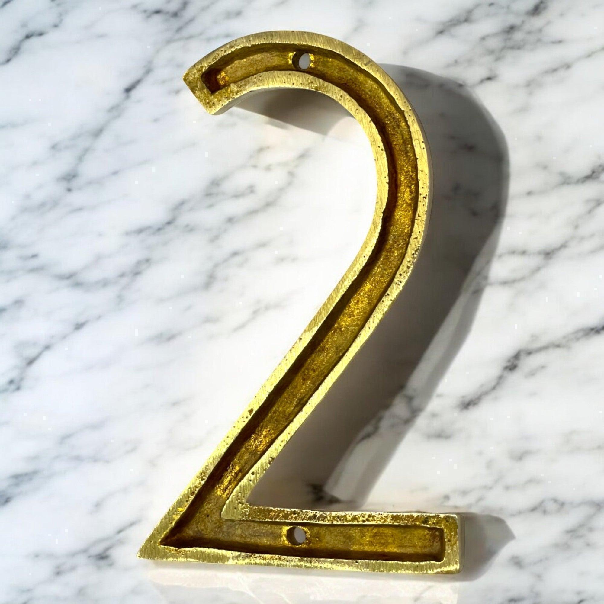 4" Brass House Numbers ( 0-9 ) - Stylentdecor