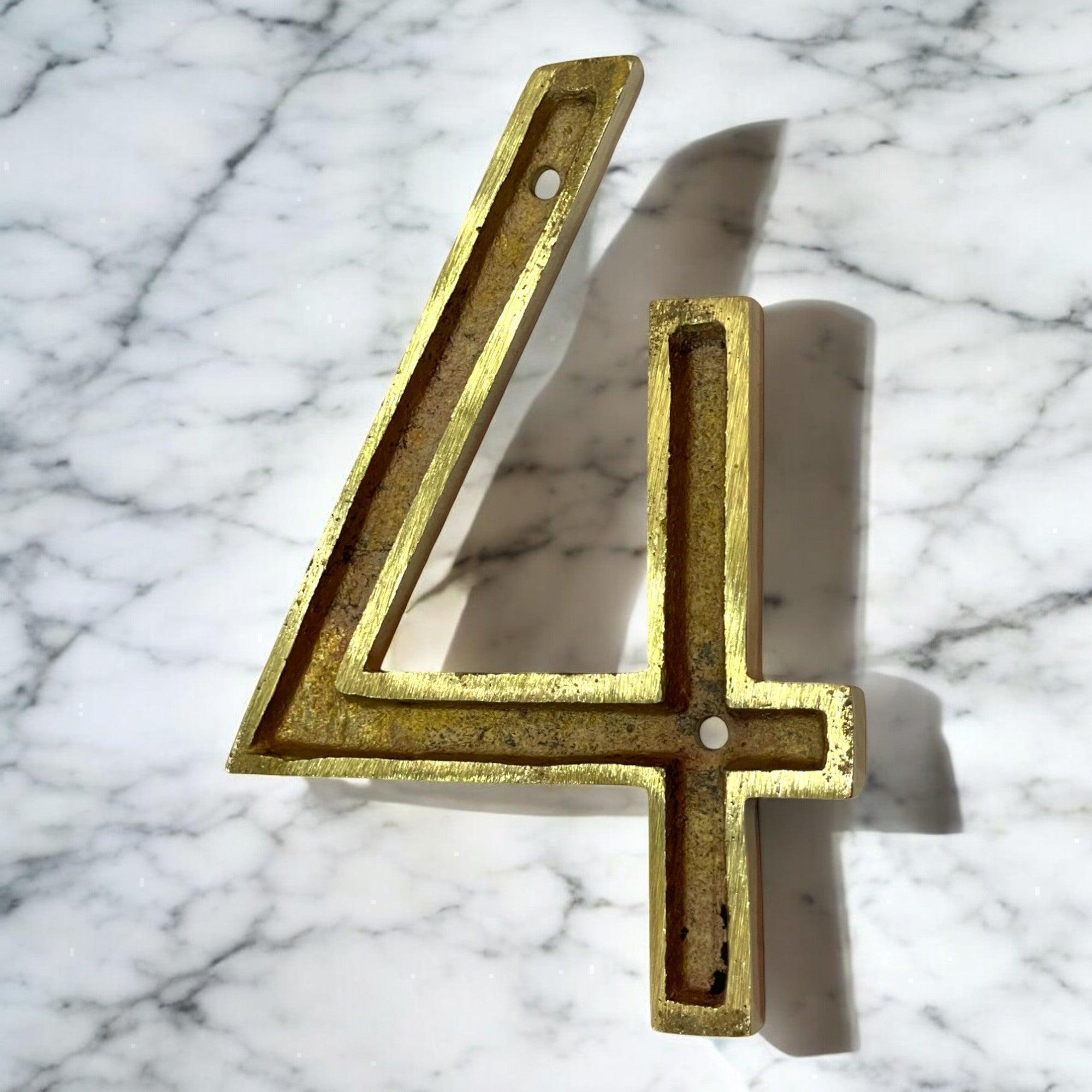 4" Brass House Numbers ( 0-9 ) - Stylentdecor