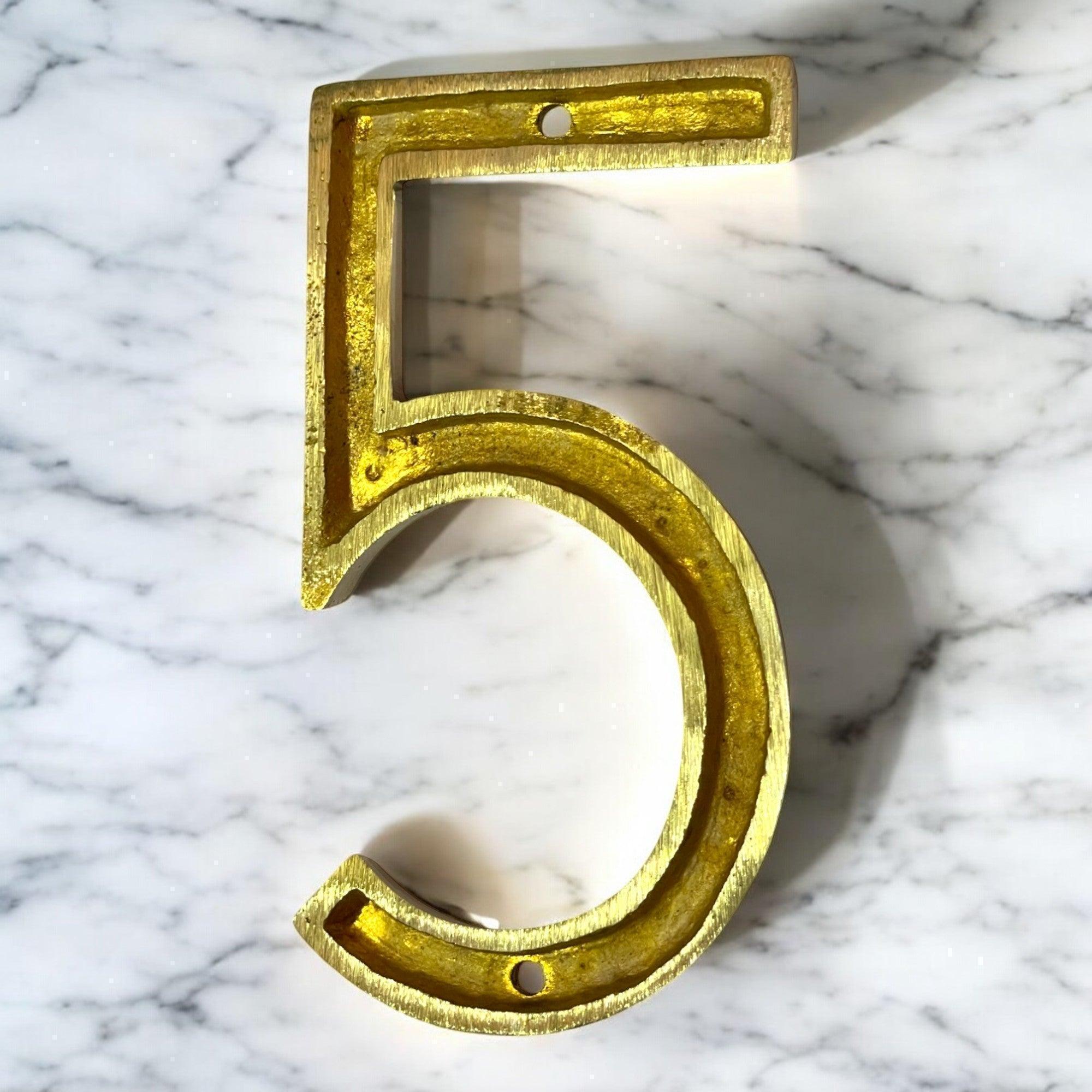 4" Brass House Numbers ( 0-9 ) - Stylentdecor