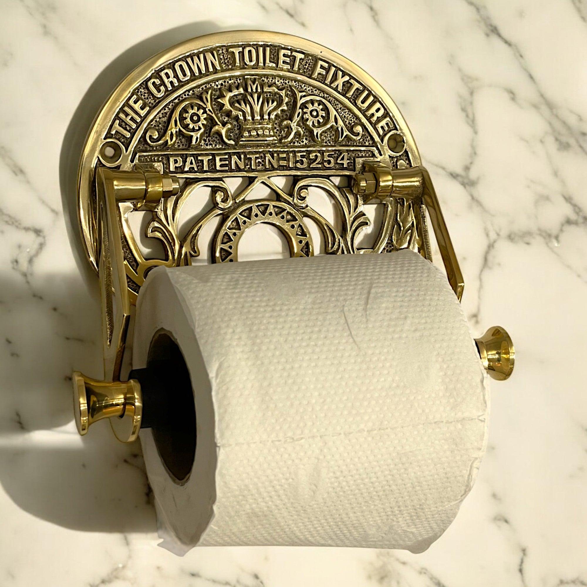 Vintage Roll Holder - Polished Brass - Stylentdecor