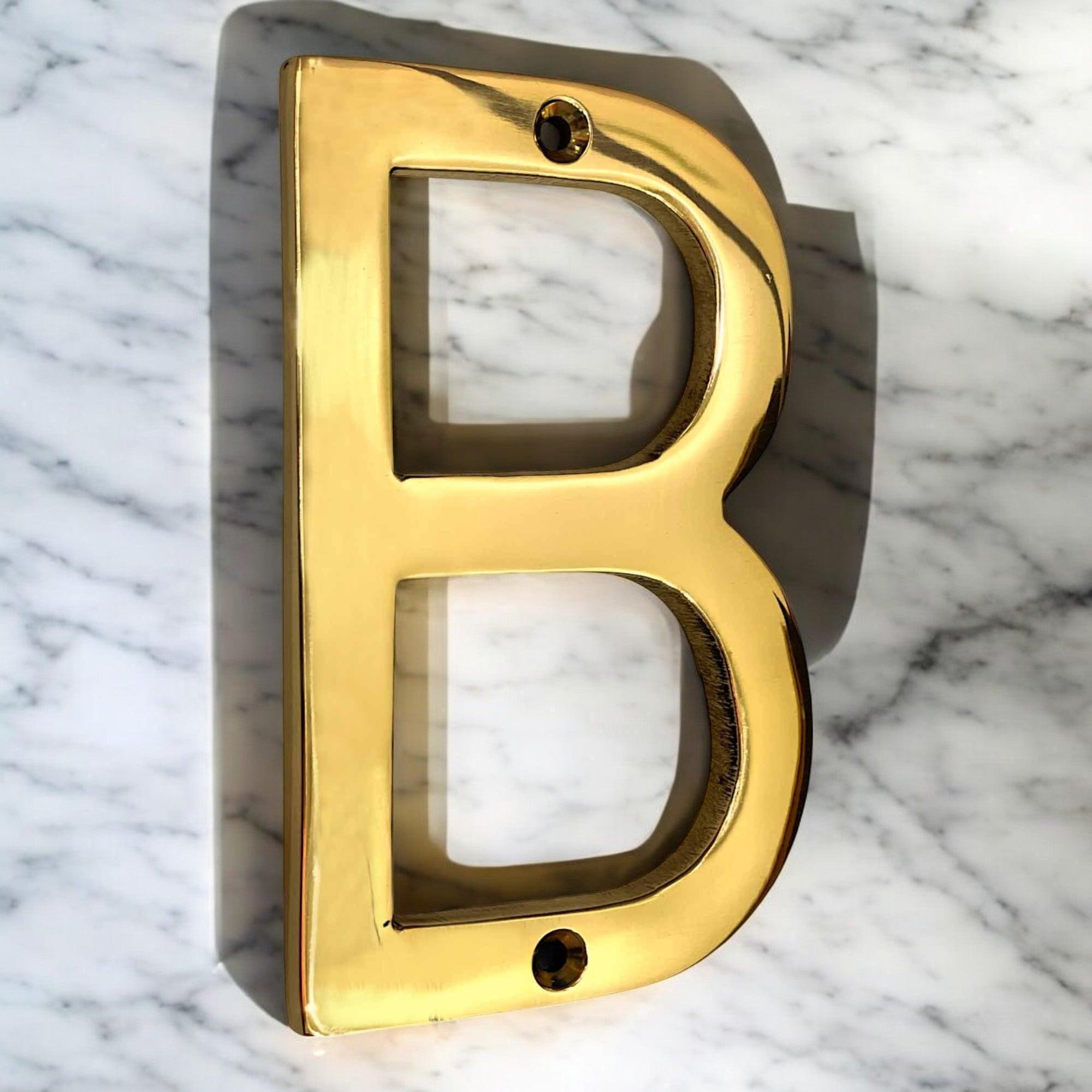 4" Brass House Letters (A-C) - Stylentdecor