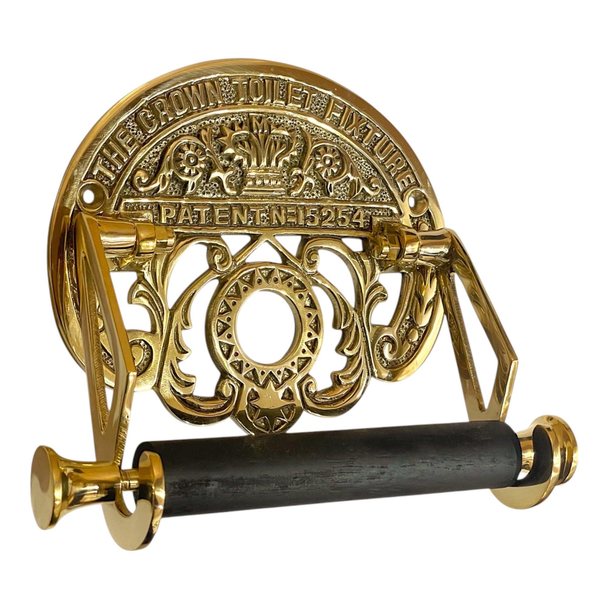 Vintage Roll Holder - Polished Brass - Stylentdecor