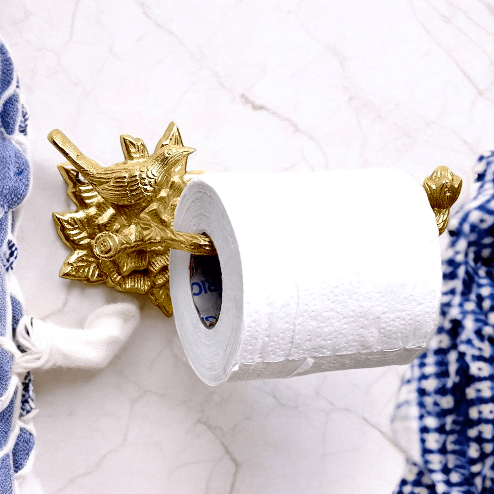 Brass Bird Towel Rack - Brushed/Satin Finish - Stylentdecor