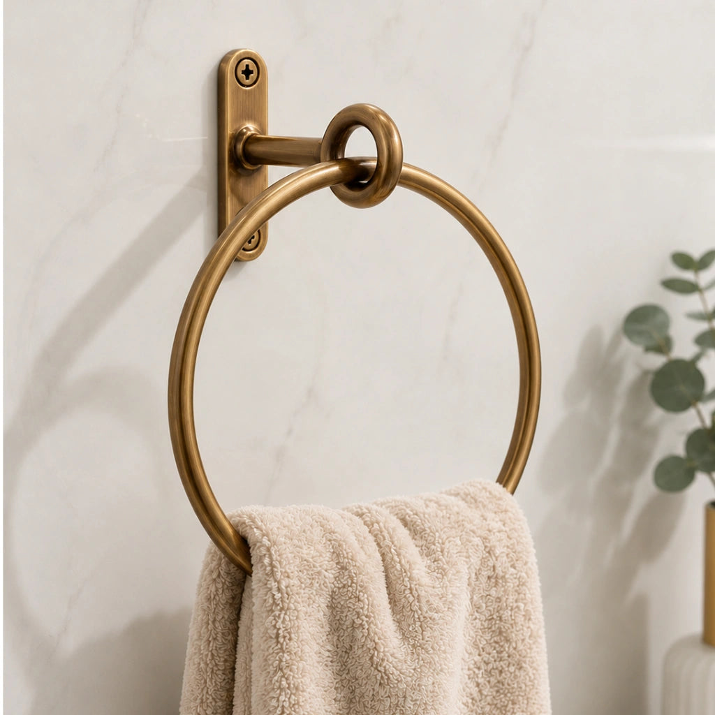 antique brass minimalist bathroom accessories