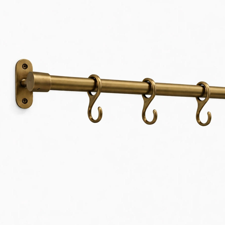 antique brass pot rail