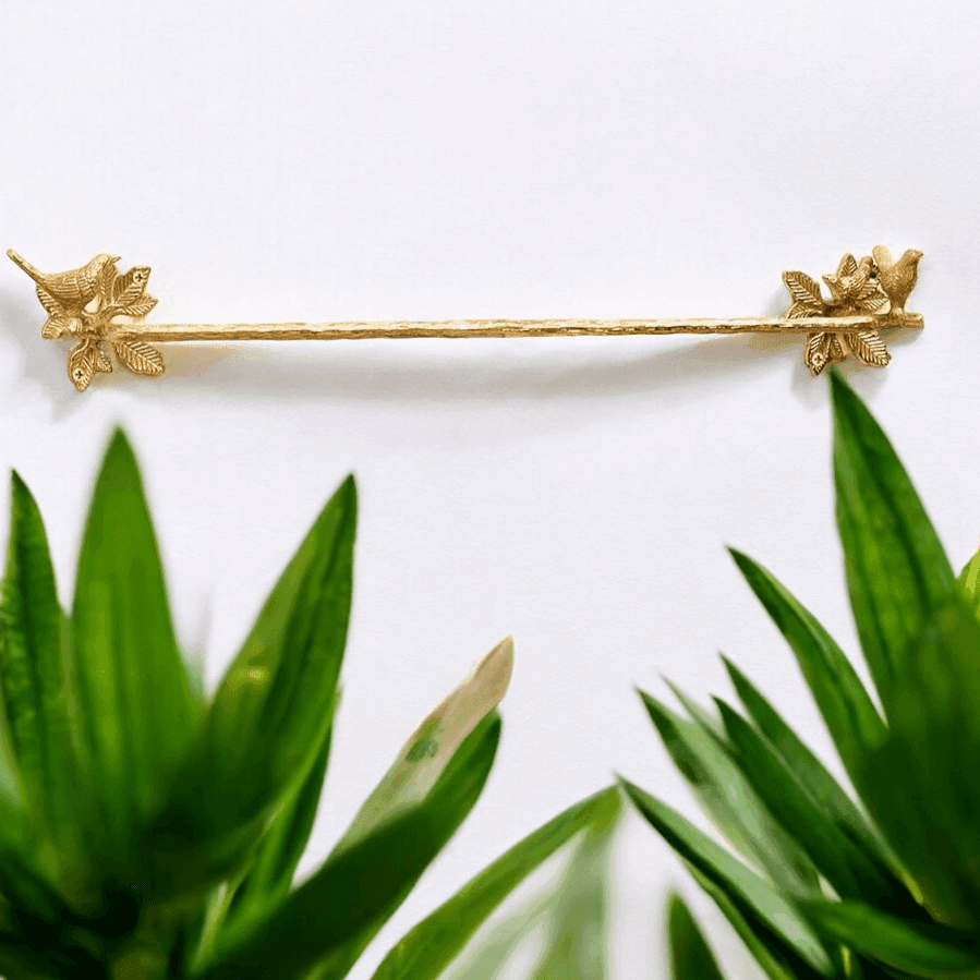 Brass Bird Towel Rack - Polished Finish - Stylentdecor
