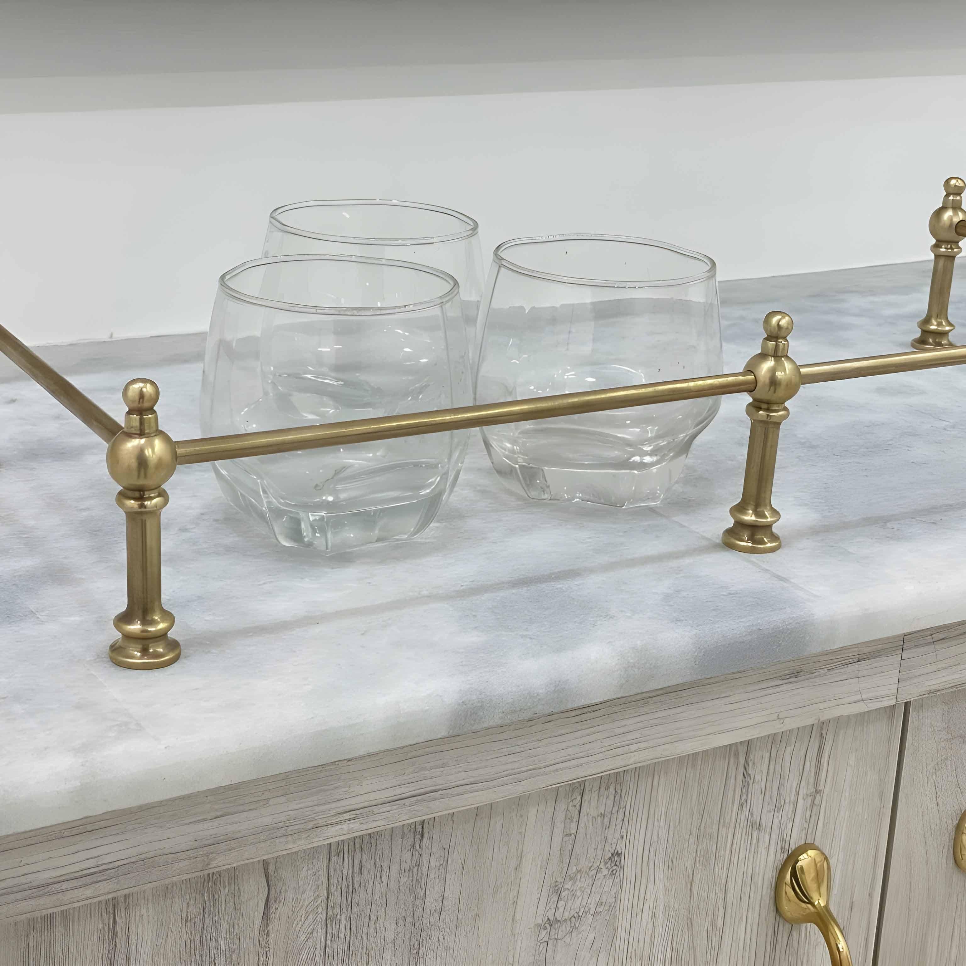 Victorian Brass Gallery Rail - Antique Brass By Hand - Stylentdecor