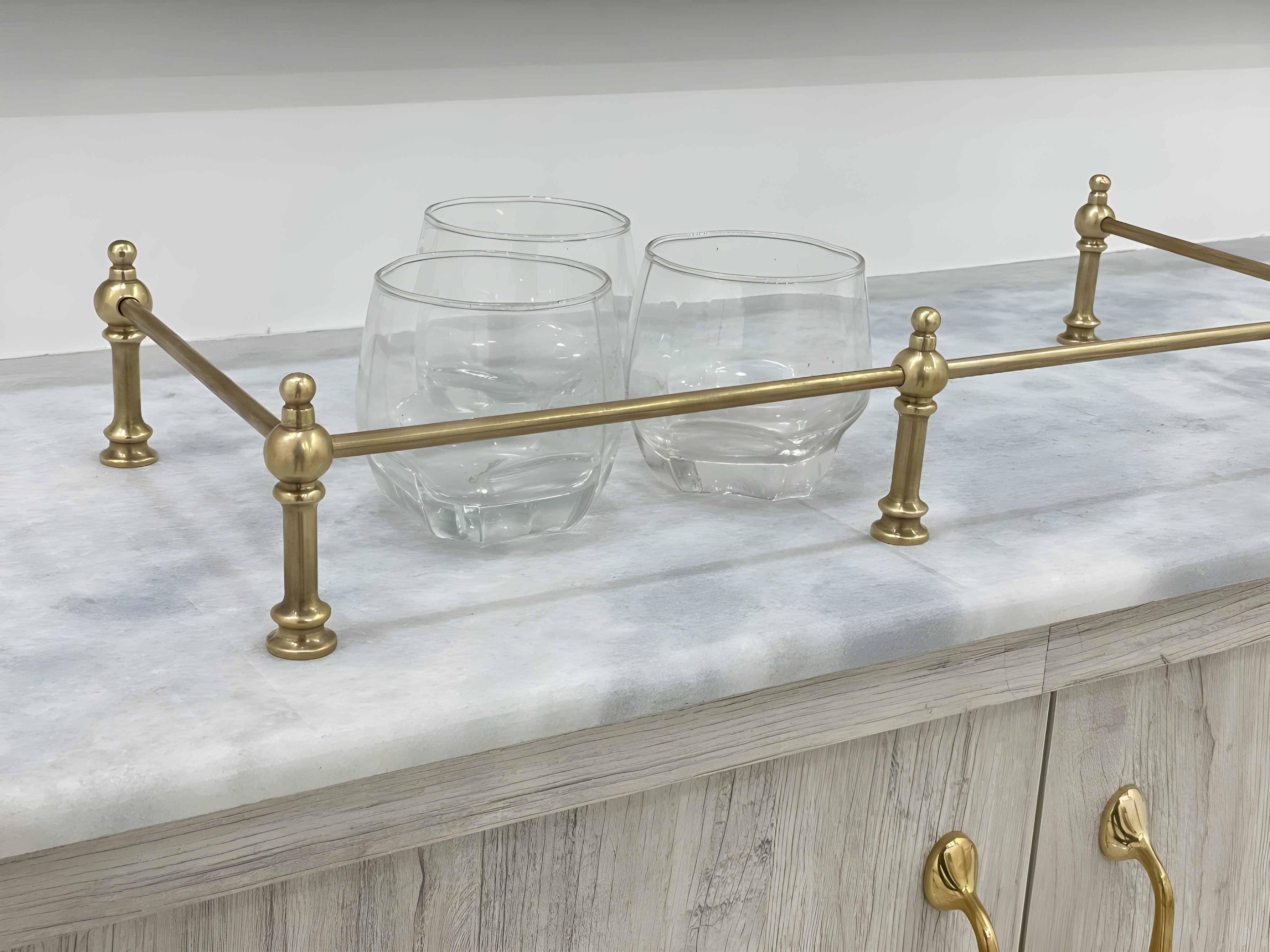 Victorian Brass Gallery Rail - Antique Brass By Hand - Stylentdecor