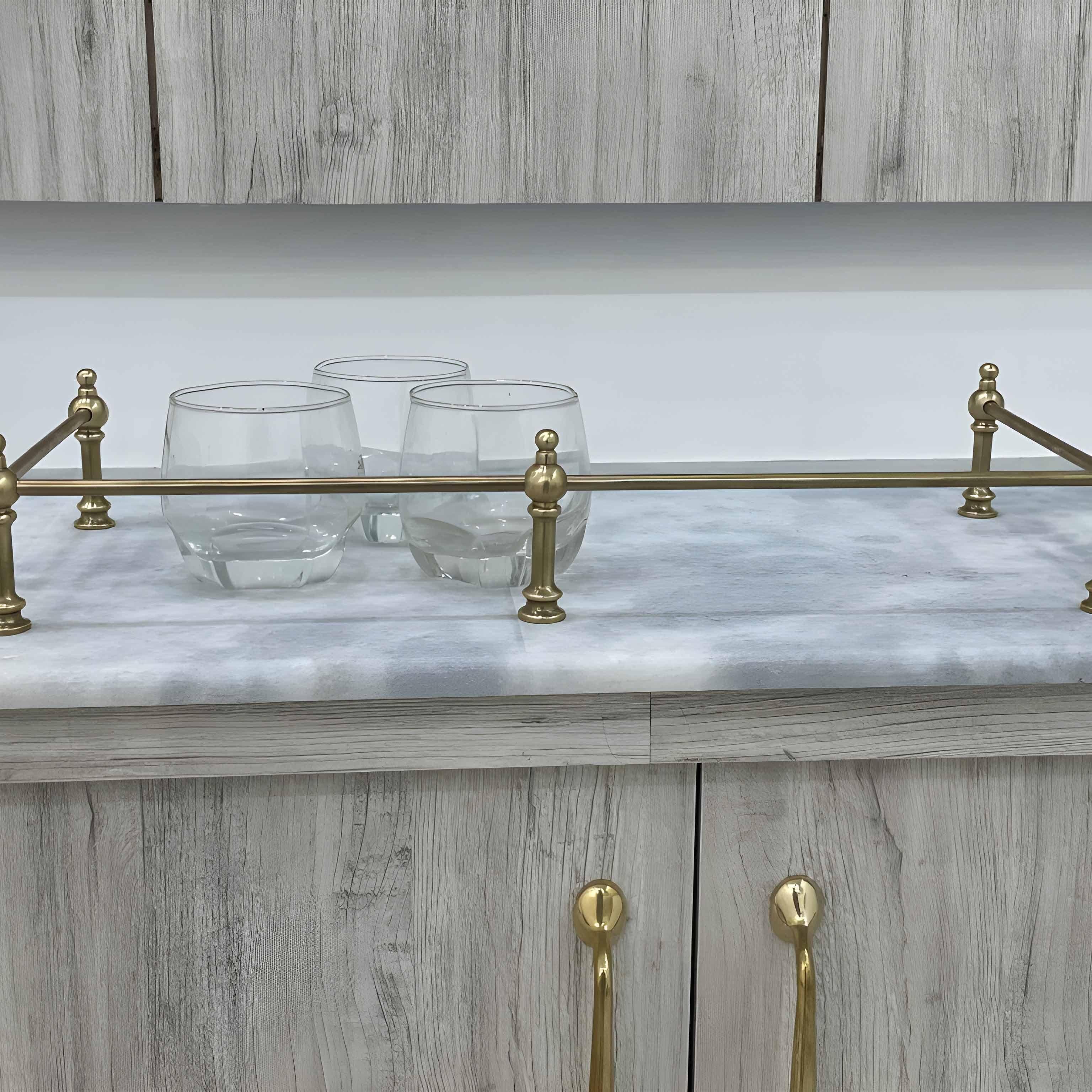 Victorian Brass Gallery Rail - Antique Brass By Hand - Stylentdecor