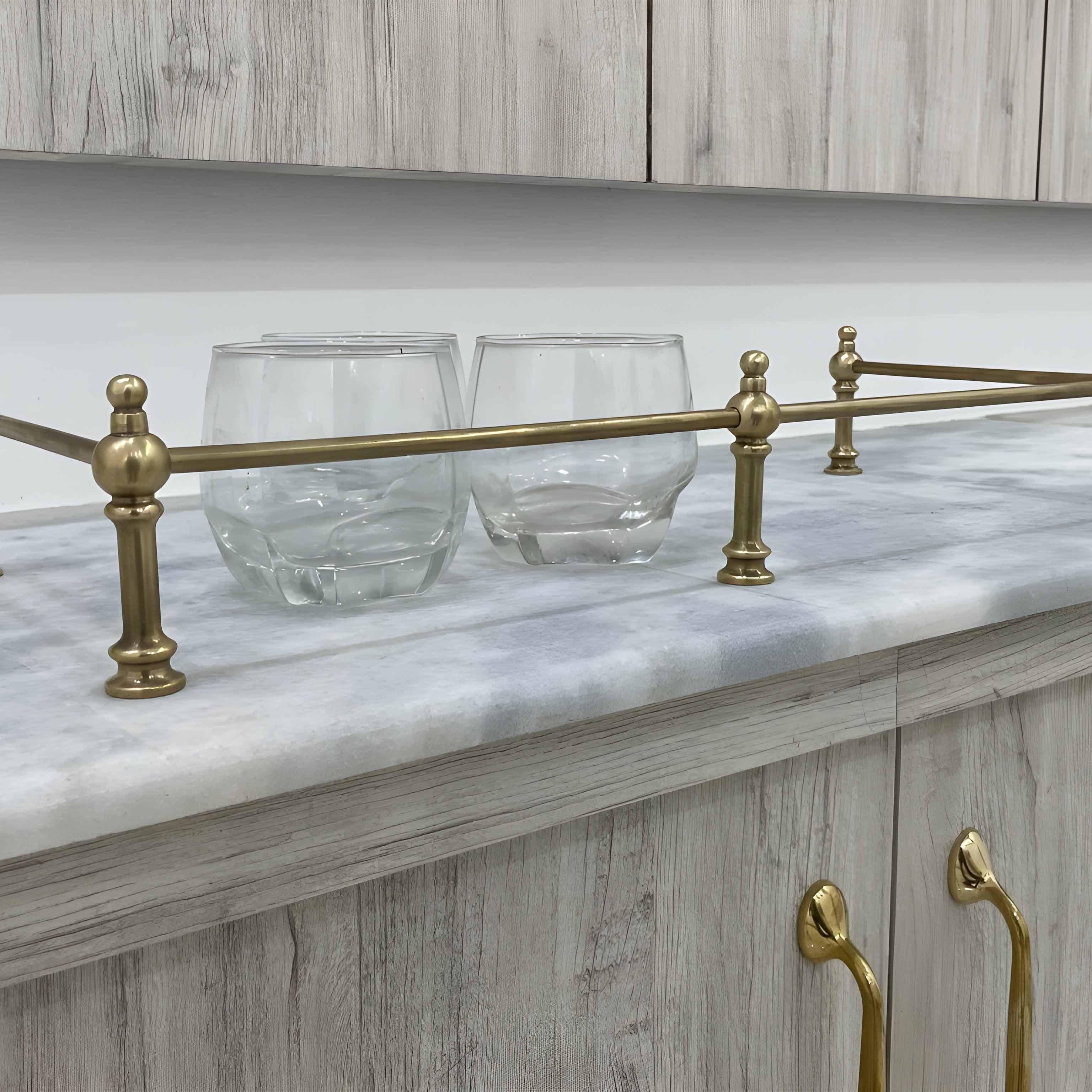 Victorian Brass Gallery Rail - Antique Brass By Hand - Stylentdecor