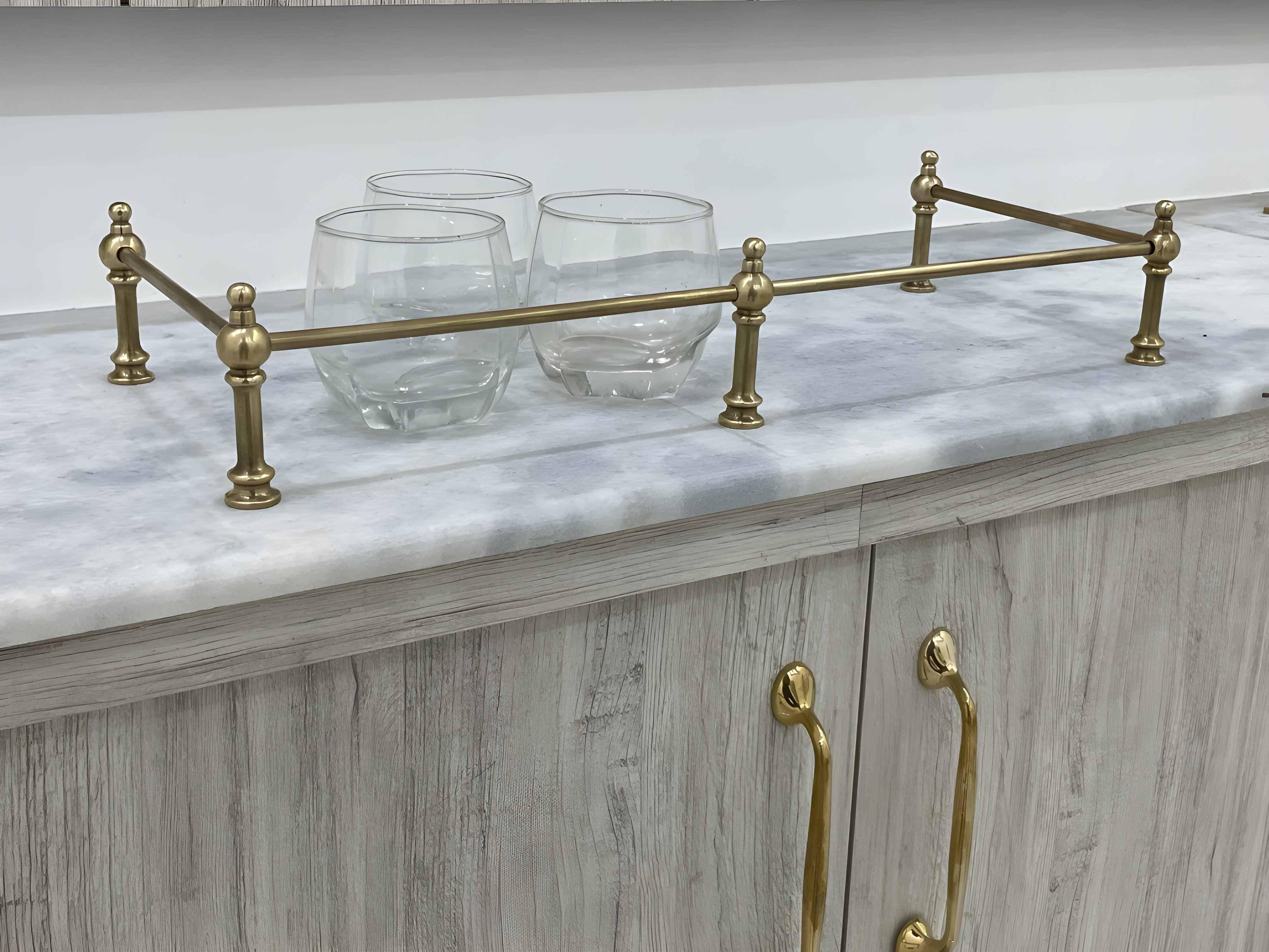 Victorian Brass Gallery Rail - Antique Brass By Hand - Stylentdecor